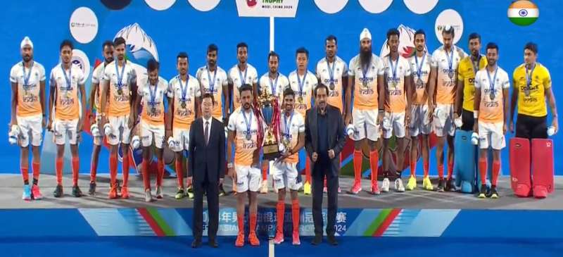 भारत ने चीन को 1-0 से हराकर एशियाई चैंपियंस ट्रॉफी का खिताब पांचवीं बार अपने नाम किया भारत ने चीन को 1-0 से हराकर एशियाई चैंपियंस ट्रॉफी का खिताब पांचवीं बार अपने नाम किया