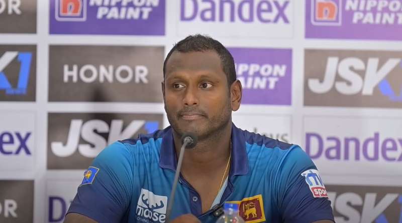 मैच के पहले दिन एंजलो मैथ्यूज का रिटायर्ड हर्ट, श्रीलंकाई टीम को झटका