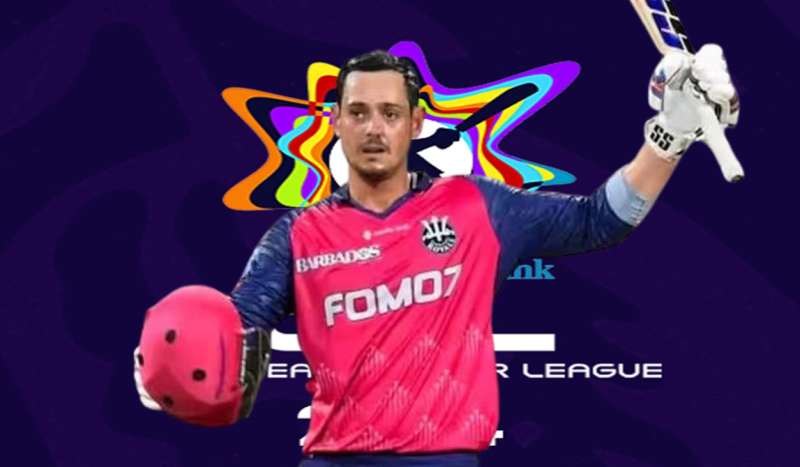 CPL 2024 में छाए क्विंटन डिकॉक, बारबाडोस रॉयल्स का उभरता सितारा CPL 2024 में छाए क्विंटन डिकॉक, बारबाडोस रॉयल्स का उभरता सितारा