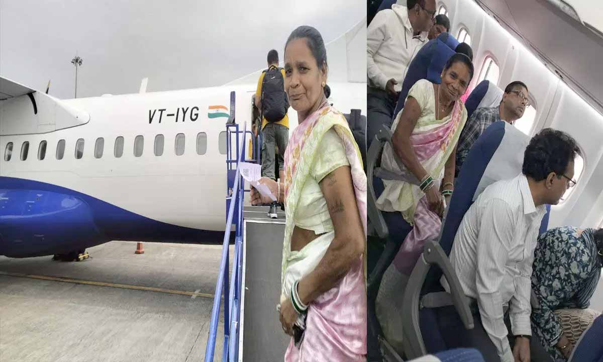 दुजेमती सोनवानी का हवाई यात्रा का सपना हुआ साकार