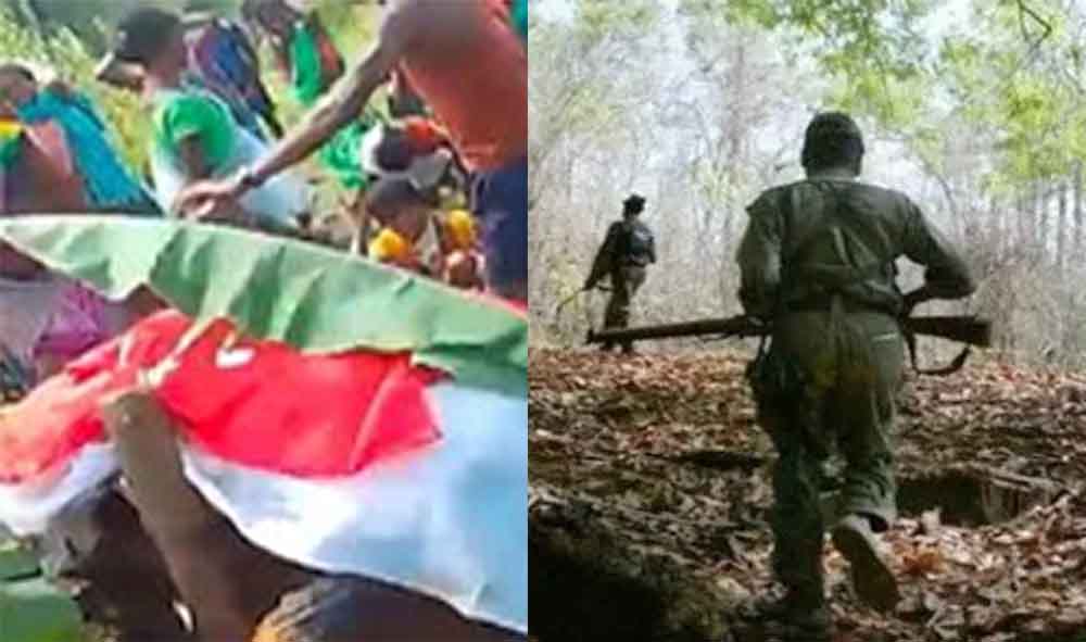 छत्तीसगढ़-दंतेवाड़ा-नारायणपुर सीमा पर मुठभेड़ में मारी गई थी नक्सली कमांडर नीति, अंतिम संस्कार का वीडियो वायरल