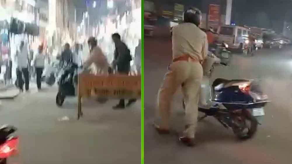 छत्तीसगढ़-दुर्ग में ट्रैफिक एएसआई ने दिखाया साहस, जलती बाइक हटाकर बचाई लोगों की जान छत्तीसगढ़-दुर्ग में ट्रैफिक एएसआई ने दिखाया साहस, जलती बाइक हटाकर बचाई लोगों की जान