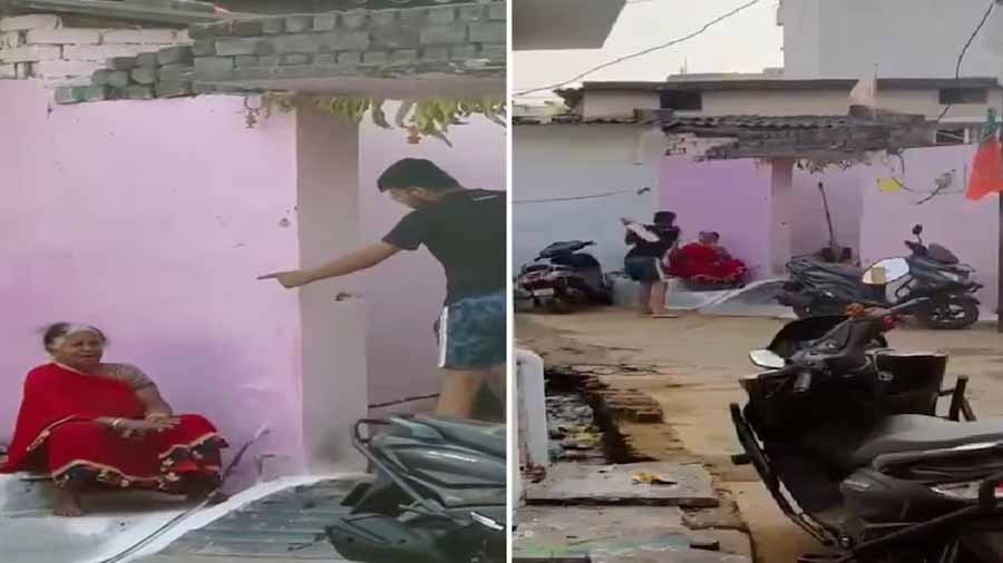 छत्तीसगढ़ में बल्ले और चप्पलों से अपनी बूढ़ी दादी पीटा नज़र आया युवक