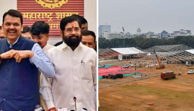  महाराष्ट्र में नई सरकार के शपथ ग्रहण समारोह की जोरदार तैयारी   