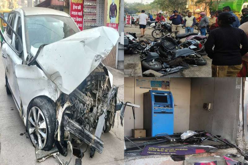 इंदौर में तेज रफ्तार कार ने मचाया उत्पात, नशे में थे पांच युवक, दो फरार