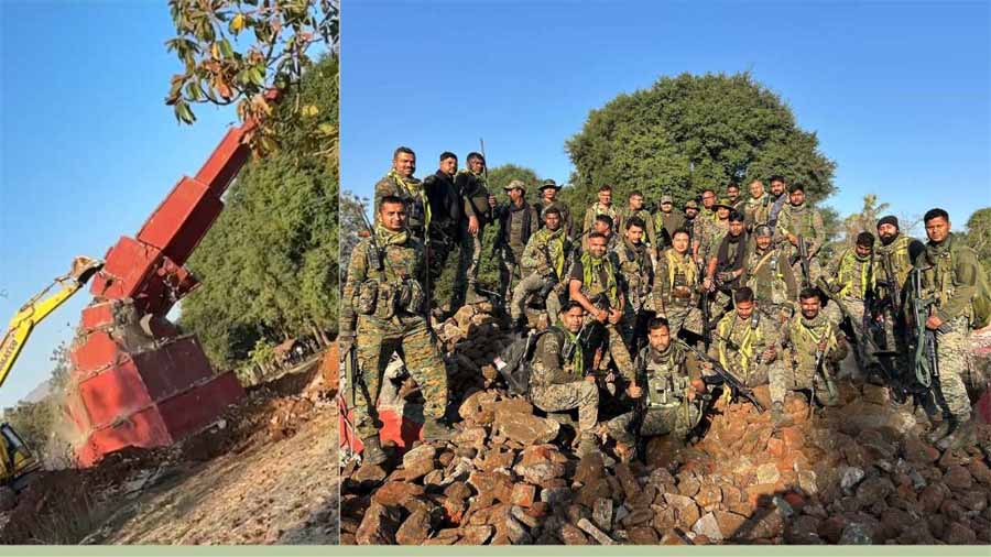 इंटरस्टेट रेड कॉरिडोर में माओवादियों के स्मारक को सुरक्षा बल के जवानों किया नेस्तनाबूत इंटरस्टेट रेड कॉरिडोर में माओवादियों के स्मारक को सुरक्षा बल के जवानों किया नेस्तनाबूत