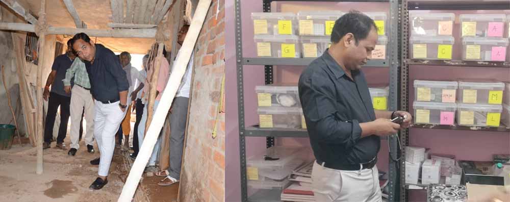 कलेक्टर गौरव कुमार सिंह ने ग्रामीण पीएम आवास और उपस्वास्थ्य केंद्र का किया औचक निरीक्षण