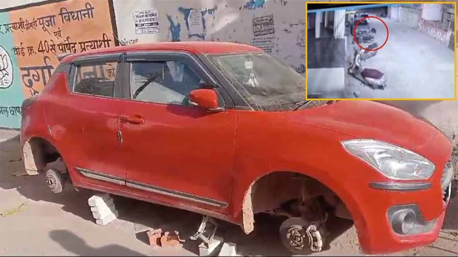 बिलासपुर में व्हील चोर गैंग सक्रिय,रात के अंधेरे में उड़ाए 2 कारों के टायर बिलासपुर में व्हील चोर गैंग सक्रिय,रात के अंधेरे में उड़ाए 2 कारों के टायर