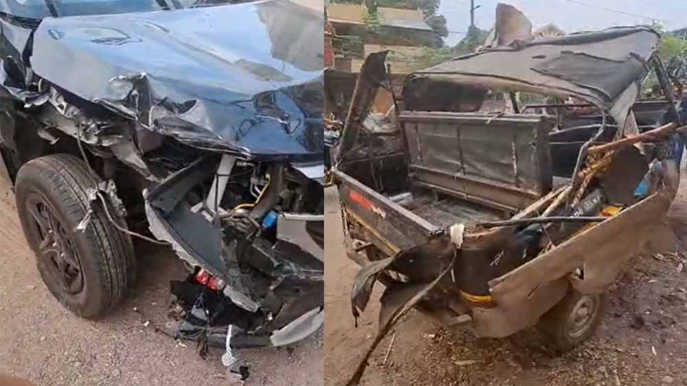 तेज रफ्तार कार ने ऑटो को मारी टक्कर, निगम की 8 महिला कर्मचारी घायल