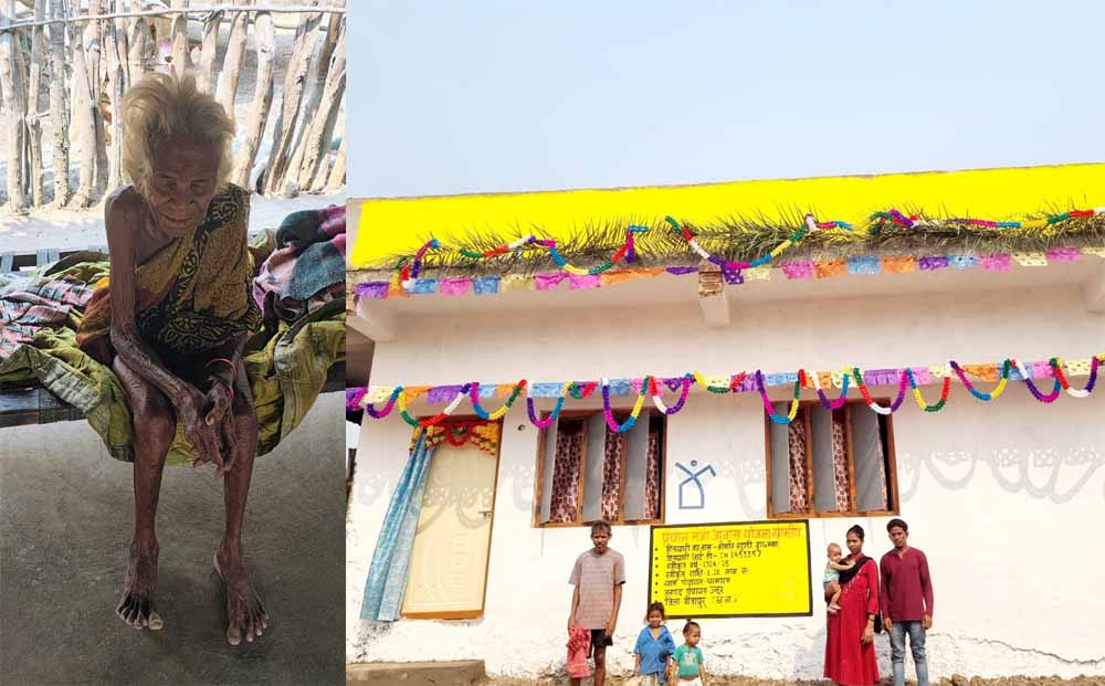 नियद नेल्लानार ग्राम पंचायत धरमाराम में पूरे गांव में पहला पक्का आवास बना