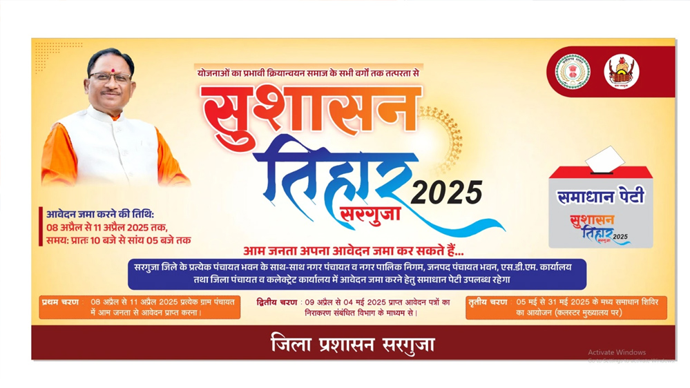 रायपुर : प्रदेश-व्यापी सुशासन तिहार का हुआ आगाज़, गांव-गांव, शहर-शहर में लगी समाधान पेटियां