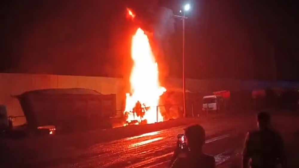 एसईसीएल गेवरा खदान में फिर हादसा, कोयले से भरे ट्रक में लगी आग