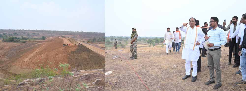 मुख्यमंत्री साय ने निर्माणाधीन सिद्धबाबा जलाशय का किया निरीक्षण मुख्यमंत्री साय ने निर्माणाधीन सिद्धबाबा जलाशय का किया निरीक्षण