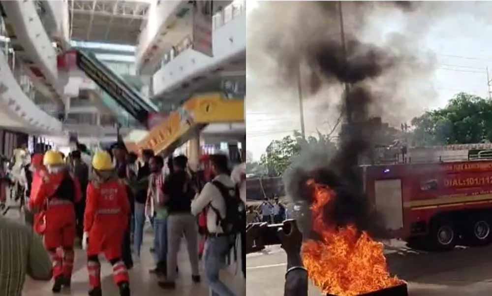 दुर्ग में हाई-अलर्ट मॉक ड्रिल का आयोजन, सूर्या मॉल में पाकिस्तान एयर फाइटर ने गिराया बम