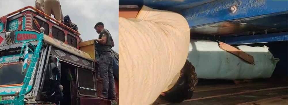 ‘पुष्पा’ स्टाइल में तस्करी का खुलासा: ट्रक की तलाशी में मिला गांजे का जखीरा, दो तस्कर गिरफ्तार