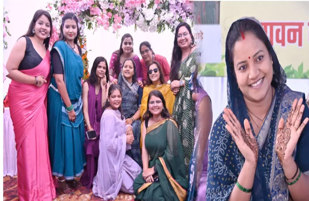 CG News:: सावन उत्सव में छत्तीसगढ़ की मंत्री लक्ष्मी राजवाड़े ने साड़ी-हरी चूड़ियों में जमकर लगाए ठुमके, गूंजे सावन के गीत….