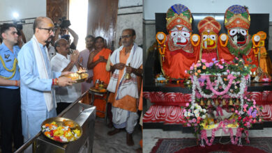 राज्यपाल रमेन डेका ने किए महाप्रभु श्री जगन्नाथ भगवान के दर्शन….