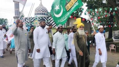 नई लेदरी में ईद मिलादुन्नबी का भव्य जुलूस नई लेदरी में ईद मिलादुन्नबी का भव्य जुलूस