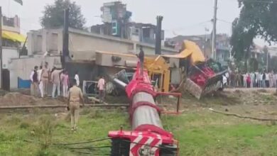 धार: पिथमपुर-सागौर रेलवे ब्रिज निर्माण में क्रेन पलटी, दो की मौत