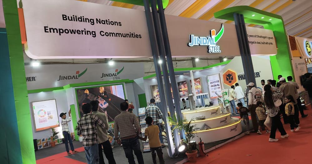 छत्तीसगढ़ राज्य उत्सव में जिंदल स्टील का भव्य स्टाल